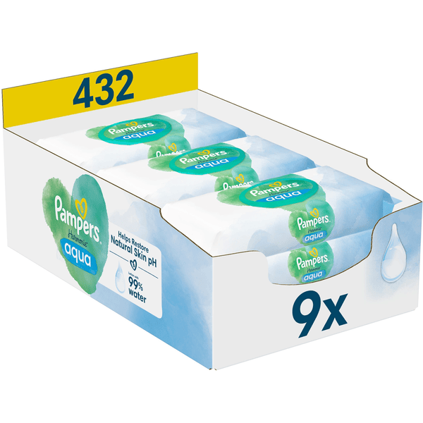 Pampers Feuchttücher Harmonie Aqua 432 Tücher (9 x 48 Stk) Nur für heute
