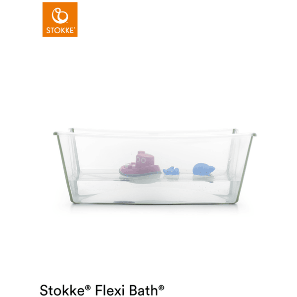 STOKKE® Badewanne Flexi Bath™ Set mit hitzeempfindlichem Stöpsel transparent grün ab der Geburt Weihnachtsangebot