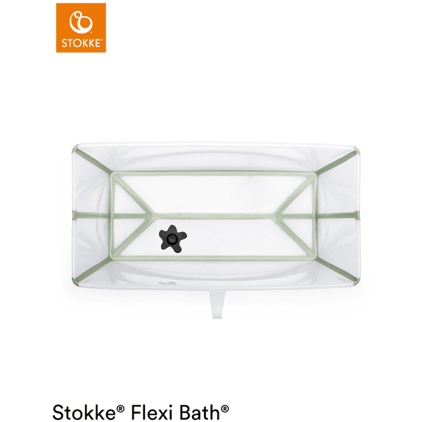 STOKKE® Badewanne Flexi Bath™ Set mit hitzeempfindlichem Stöpsel transparent grün ab der Geburt Weihnachtsangebot