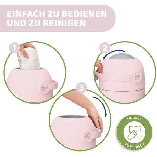 chicco Windeleimer Odour Off pink Große Rabatte