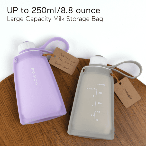 momcozy Muttermilchbeutel aus Silikon, 5 Stück grau Bis zu 65% Rabatt