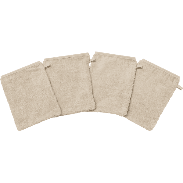 kindsgard Waschhandschuhe vasklude 4er-Pack beige Nur noch ein Tag übrig