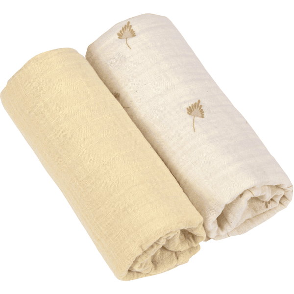 LÄSSIG Mulltücher L 2er Pack curry 80 x 80 cm Limitierter Zeitrabatt