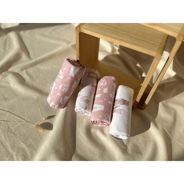 kindsgard Molton-Spucktücher handklad 4er-Pack altrosa Vatertagsangebot