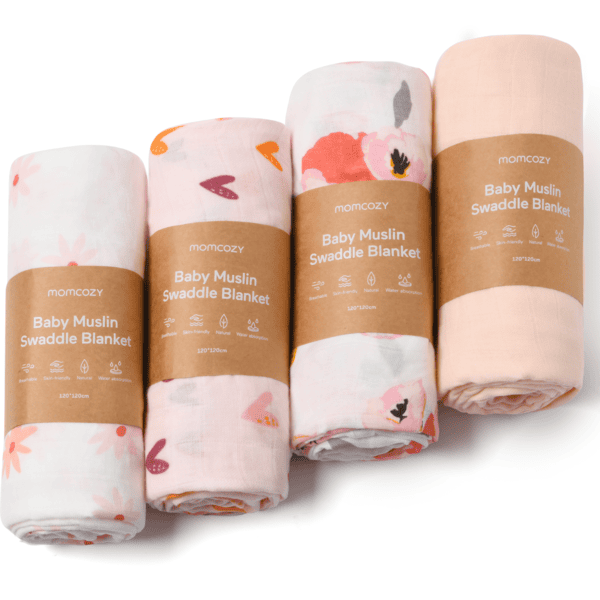 momcozy Wickeldecken, Floral 4 Stück Flash Sale