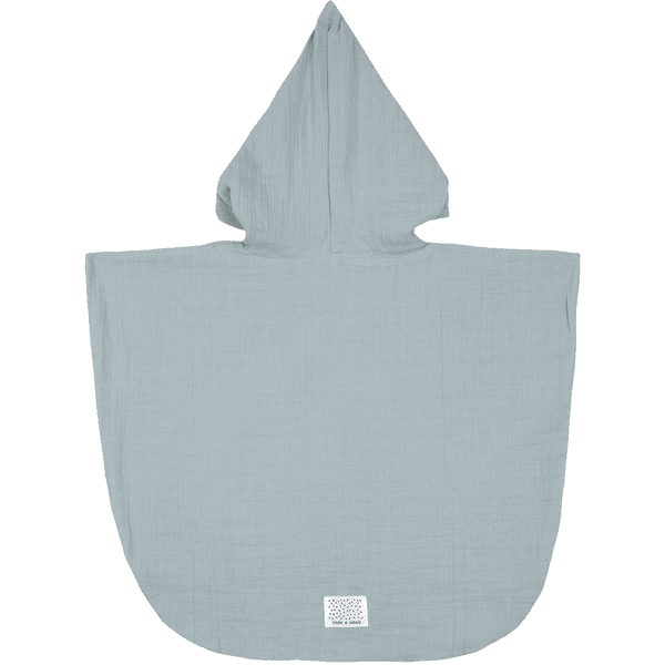 LÄSSIG Kinder Badeponcho Muslin hellblau Kostenlose Rückgabe