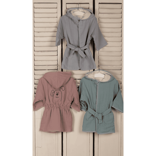 Be Be 's Collection Musselin Bademantel altrosa Begrenzte Freigabe