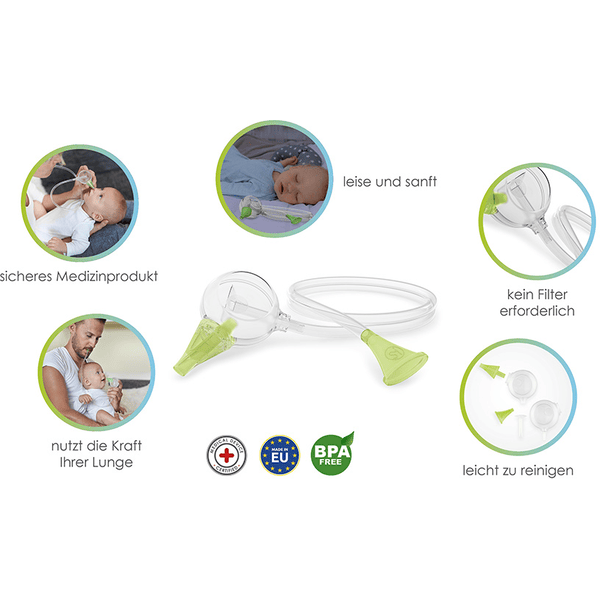 nosiboo® Eco Manueller Nasensauger, grün Super Rabatt