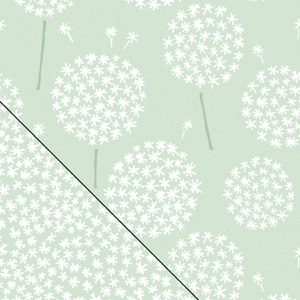 THERALINE Bezug für das Yinnie Kissen Pusteblume zartgrün 2025