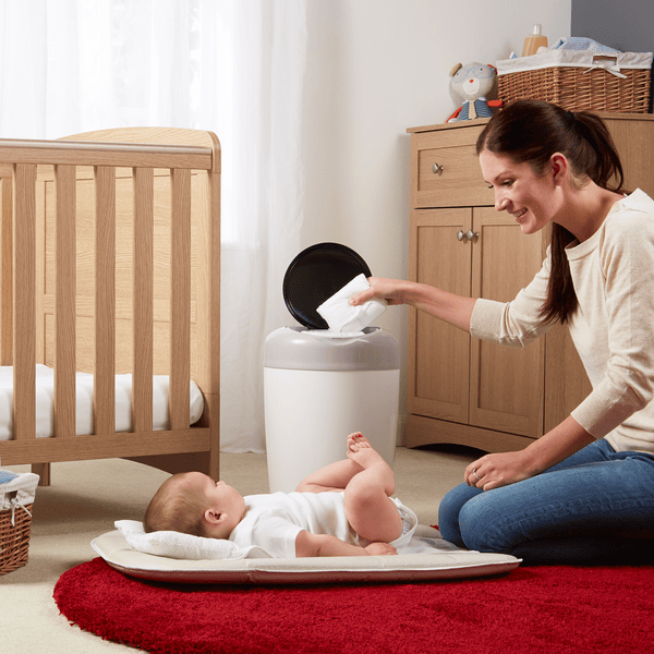 Tommee Tippee Windeleimer Sangenic Simplee inkl. 3 Kassetten weiß / grau Versandkostenfrei