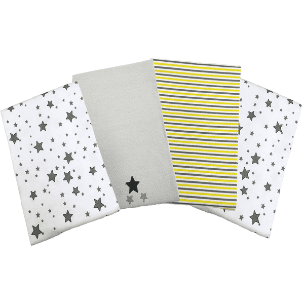 HÜTTE & CO Moltontücher 4er Pack Sternchen Jubiläumsangebot