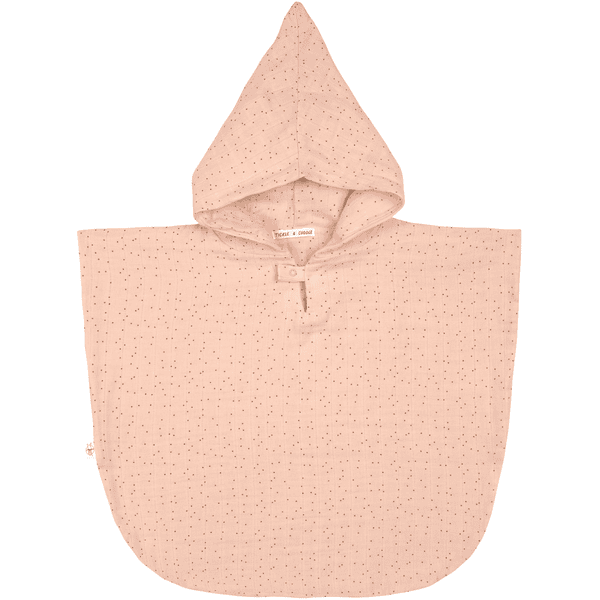 LÄSSIG Kinder Badeponcho Muslin Dots peach rose Blitzangebot