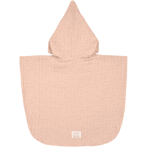 LÄSSIG Kinder Badeponcho Muslin Dots peach rose Blitzangebot