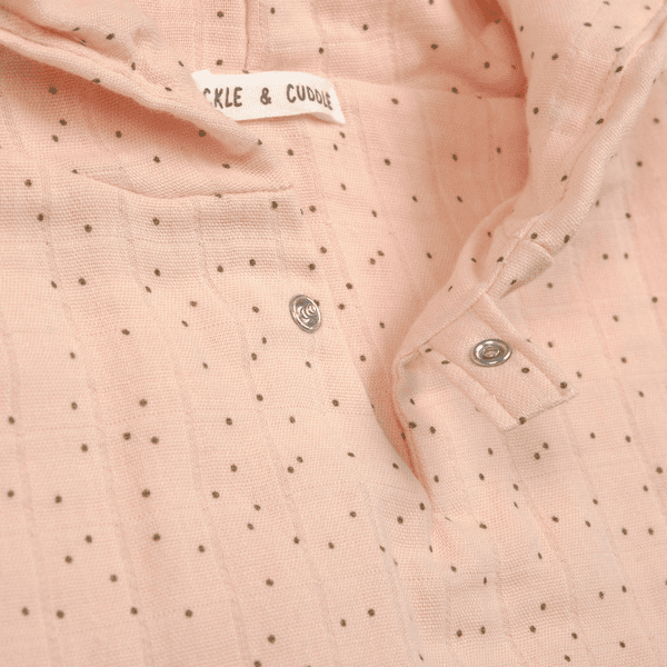 LÄSSIG Kinder Badeponcho Muslin Dots peach rose Blitzangebot