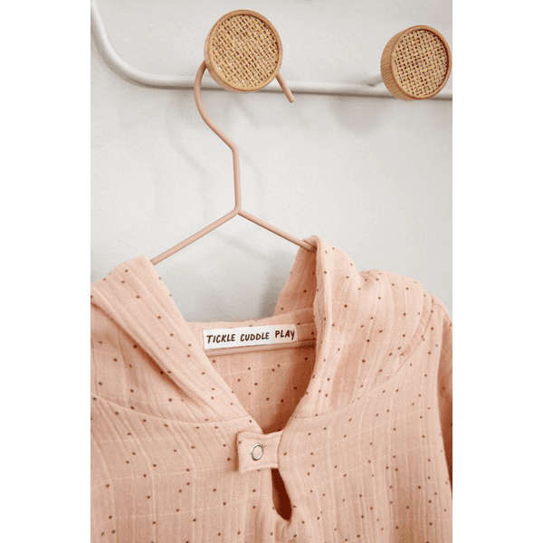 LÄSSIG Kinder Badeponcho Muslin Dots peach rose Blitzangebot