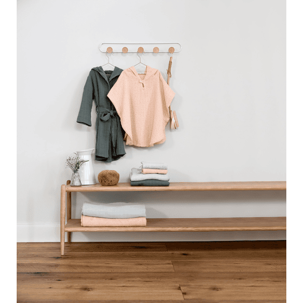 LÄSSIG Kinder Badeponcho Muslin Dots peach rose Blitzangebot