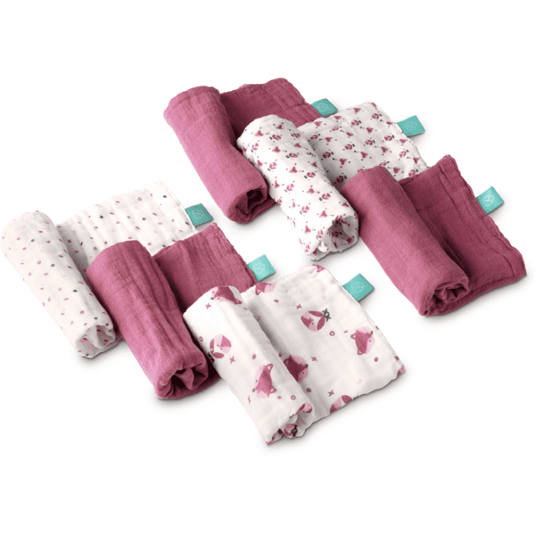 KOALA BABYCARE®Musselintuch Soft Touch 30 x 30 cm 6er-Pack - lila Letzte 3 Tage