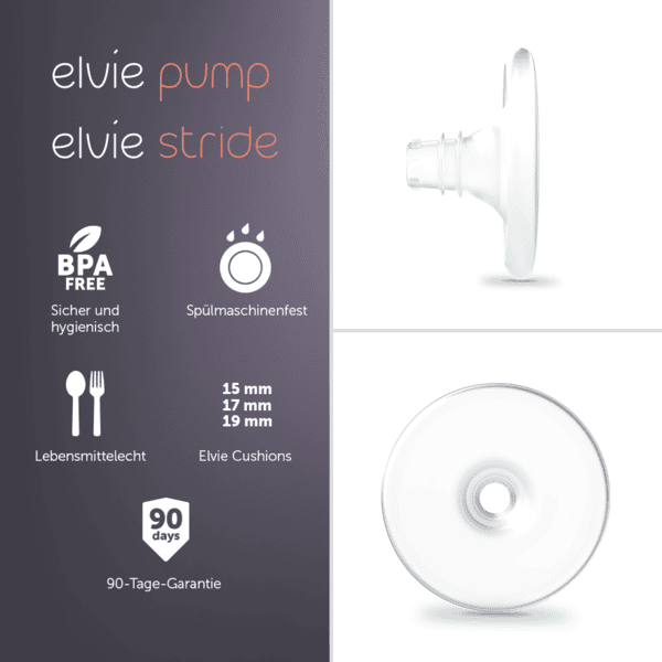 elvie Brusthaube 15mm für Milchpumpe Pump + Stride, S Zeitbegrenzte Promotion