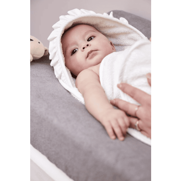 MEYCO Kapuzentuch Frottee Ruffle Offwhite Kostenloser Versand international