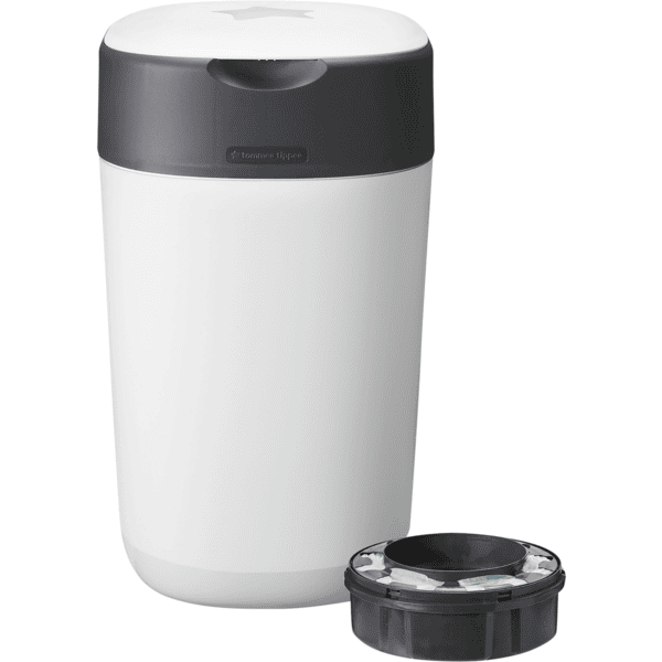 Tommee Tippee Twist & Click Advanced Windeleimer, inkl. einer Kassette mit nachhaltig gewonnenem, antibakteriellem Greenfilm in weiß