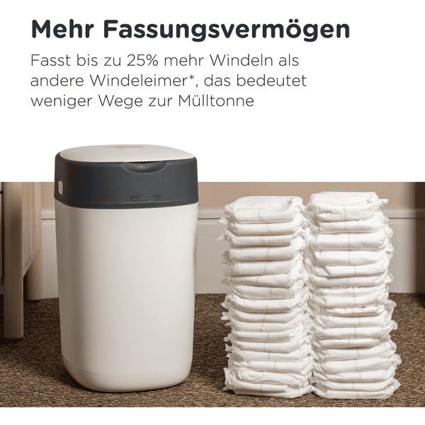 Tommee Tippee Twist & Click Advanced Windeleimer, inkl. einer Kassette mit nachhaltig gewonnenem, antibakteriellem Greenfilm in weiß Weihnachtsangebot