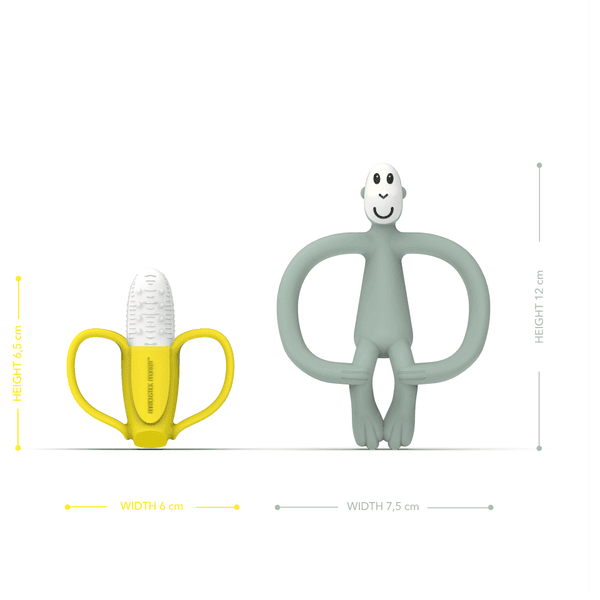 MATCHSTICK MONKEY™ Beißringe Geschenkset Banane & Affe Vierteljährliche Förderung