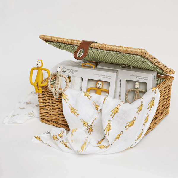 MATCHSTICK MONKEY™ Geschenkset Tier-Beißring Gigi Graffe & Musselin-Tuch Bis zu 55% Rabatt