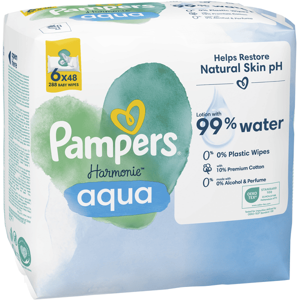 Pampers Feuchttücher Harmonie Aqua, 288 Tücher (6 x 48 Stk) Verkauf