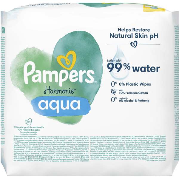 Pampers Feuchttücher Harmonie Aqua, 288 Tücher (6 x 48 Stk) Verkauf
