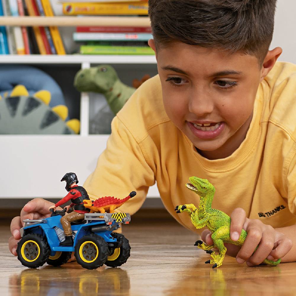 Schleich Flucht auf Quad vor Velociraptor Super Rabatt