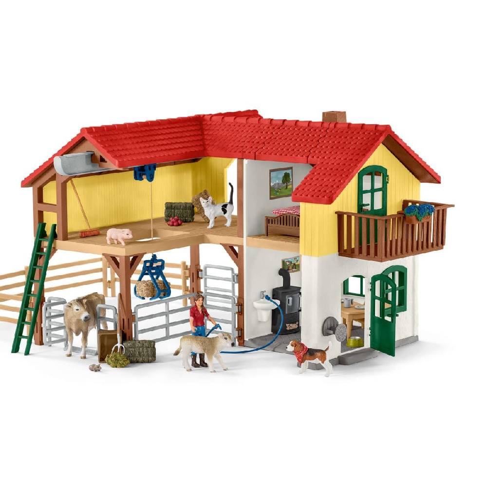 Schleich Bauernhaus mit Stall und Tieren Neueste Stile
