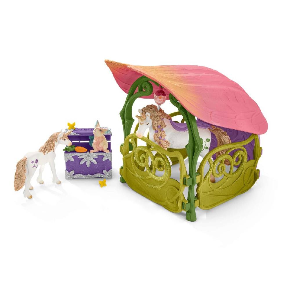 Schleich Glitzerndes Blütenhaus mit Einhörnern, See und Stall Letzte 2 Tage