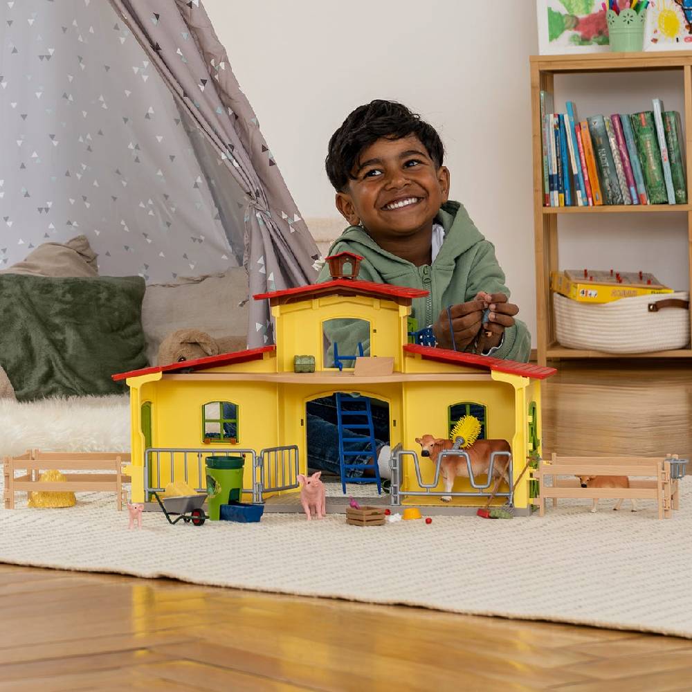 Schleich Großer Stall mit Tieren und Zubehör Zeitbegrenzte Promotion