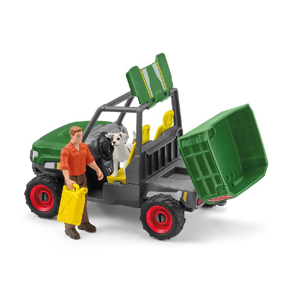Schleich Waldbauer mit Fahrzeug Auslauf