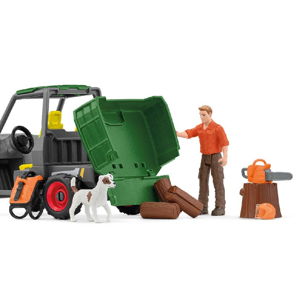 Schleich Waldbauer mit Fahrzeug Auslauf